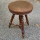 Tabouret de piano rond réglable Napoléon III