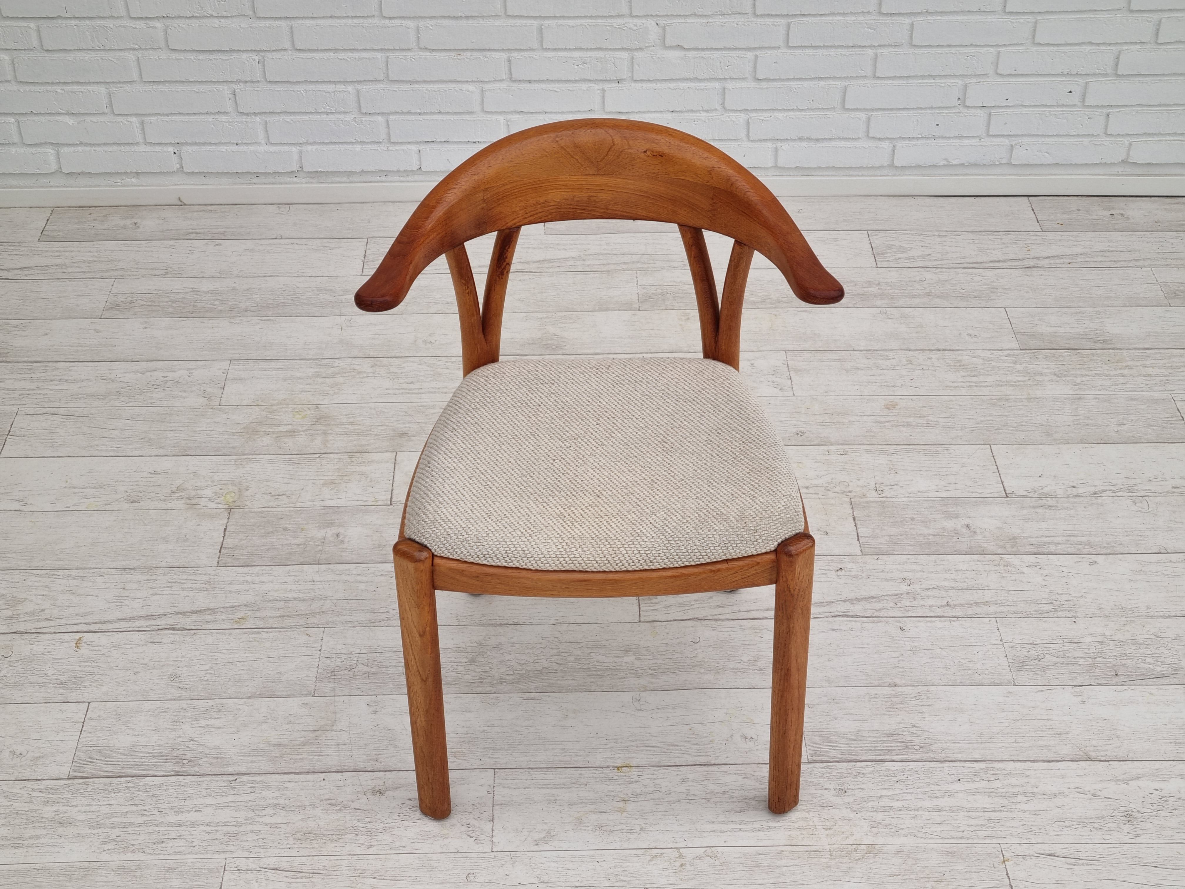 1960s, Danish design, armchair, teak wood, wool, original very good condition