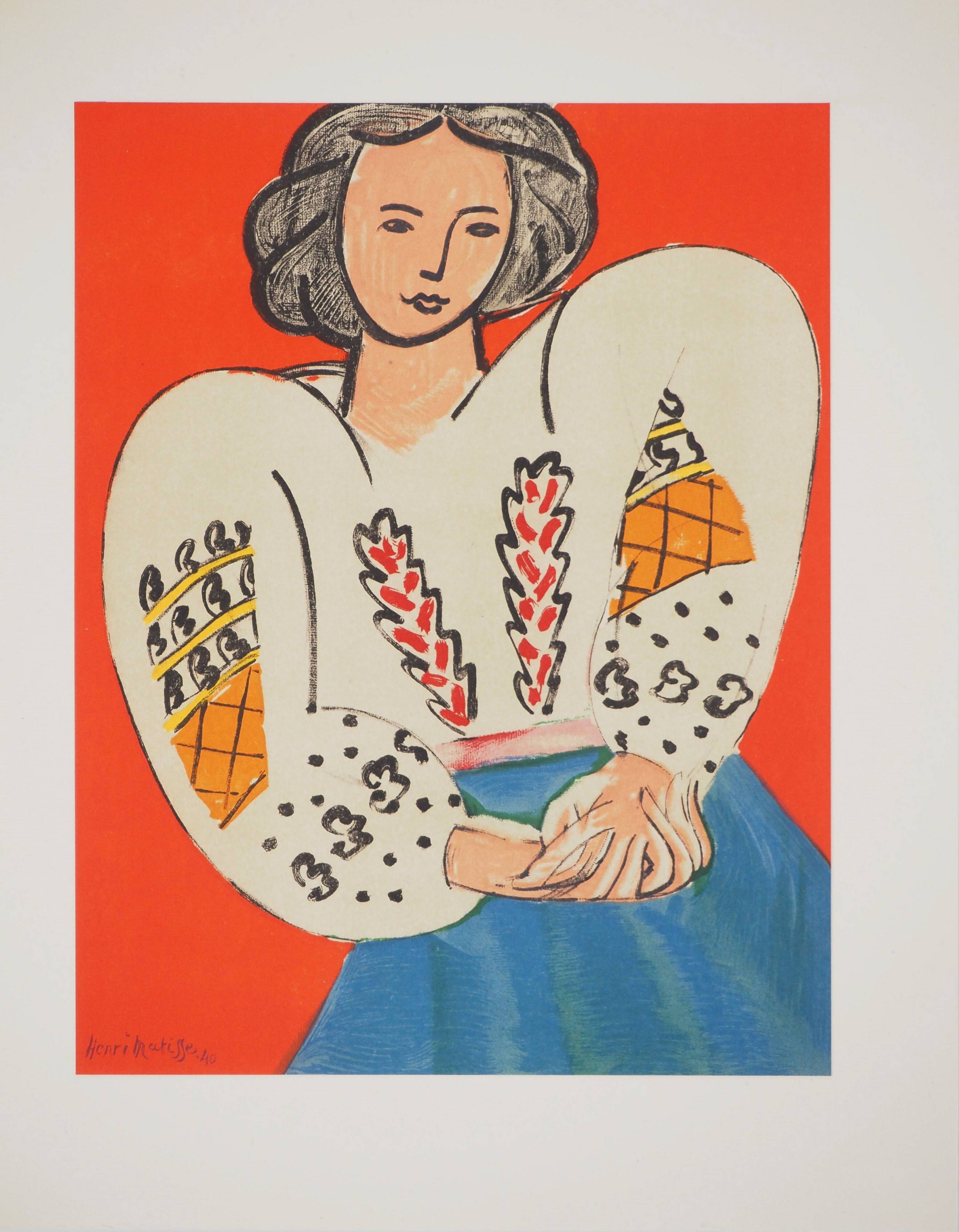 Henri Matisse: The Romanian Blouse, signed lithograph