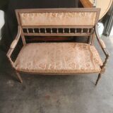 Bench decorated with flowers