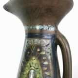 Ceramic pitcher signed Jean de Lespinasse, France 60s