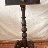 Old tripod side table with drawer