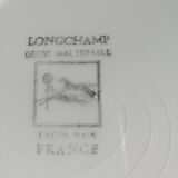 Set of 2 Longchamp plates with herbarium decor