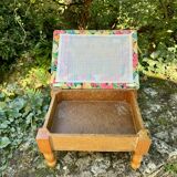 Vintage storage box footrest