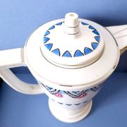 Théière en porcelaine de Limoges à décor géométrique