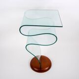 Thermoformed Glass Table in the style of Fontana Arte