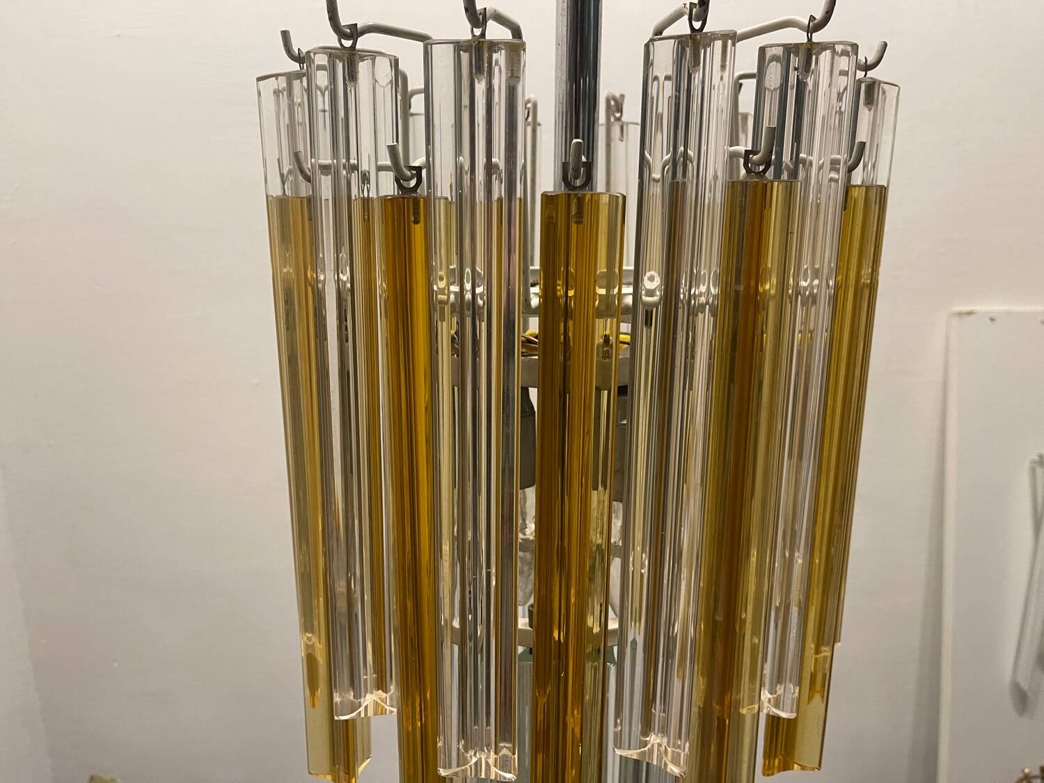 Murano Glass Trilobi Chandelier by Venini 1970’s