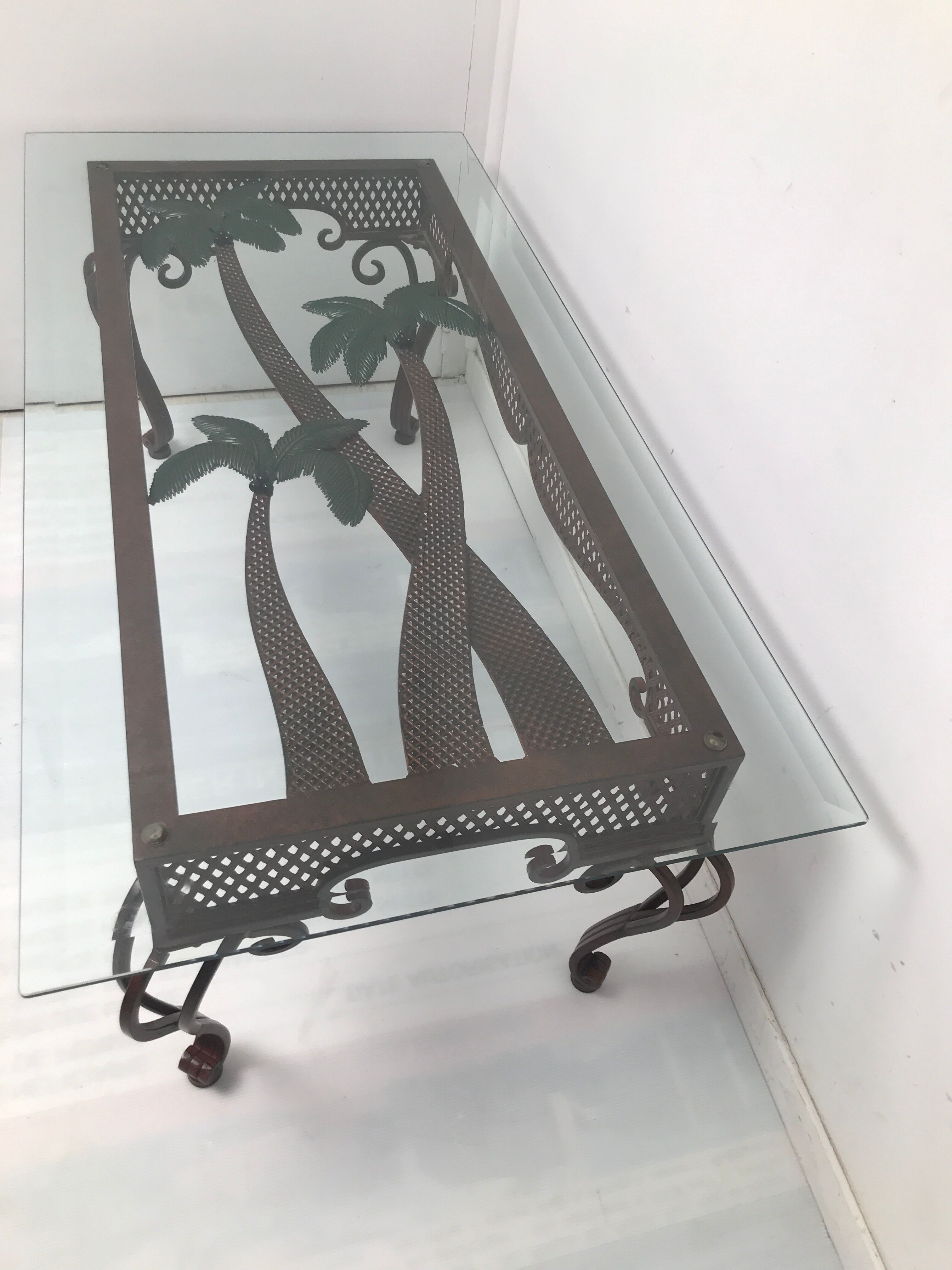 Wrought iron coffee table from the 50s and 60s