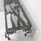 Table basse en fer forgé des années 50-60