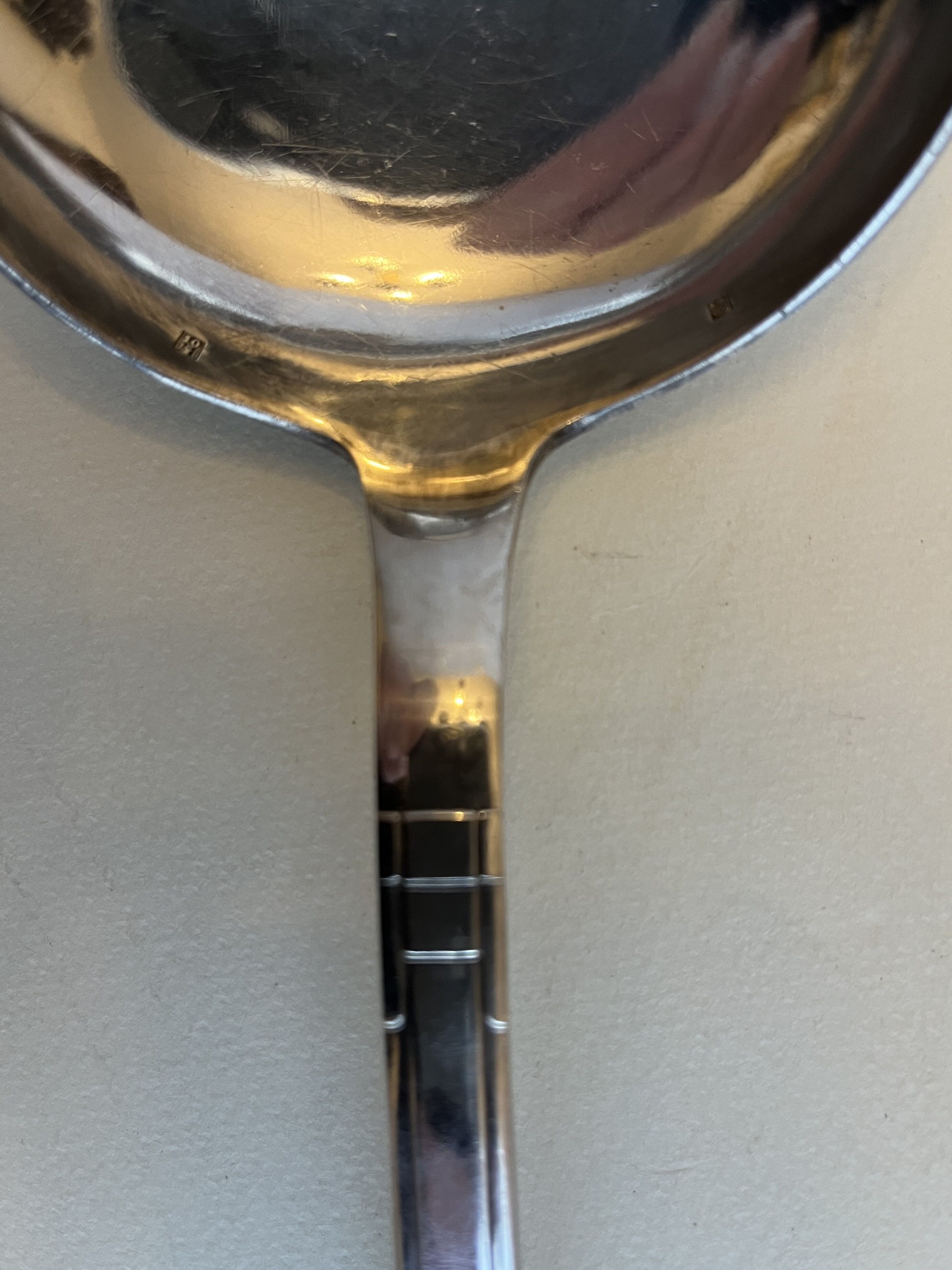 Silver metal ladle