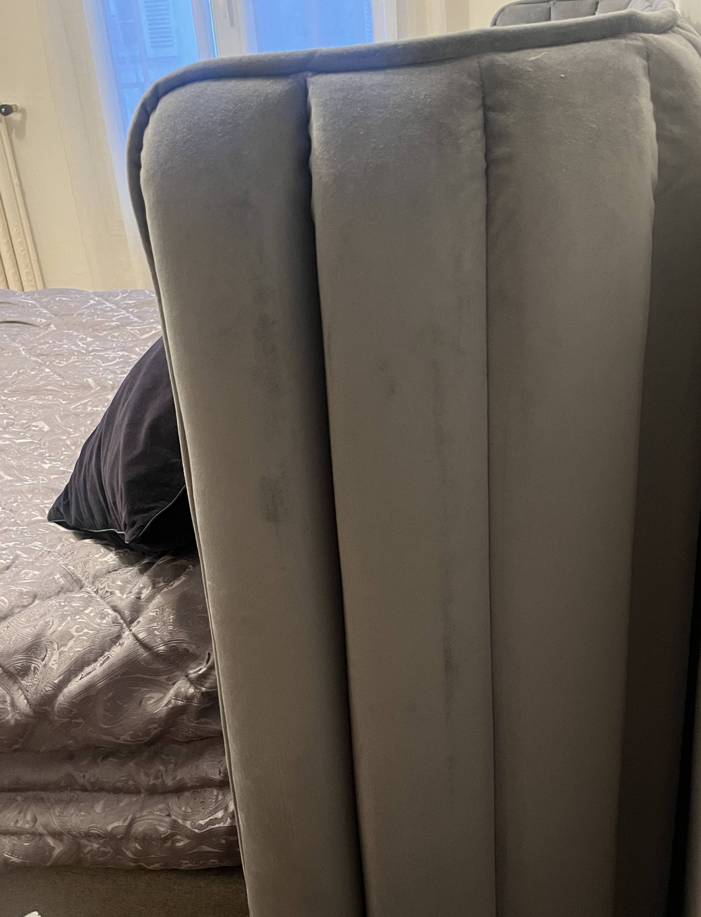 Habitat grey boudoir headboard 244 x 120 cm