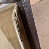 Lot de 5 chaises bois et Skaï blanc