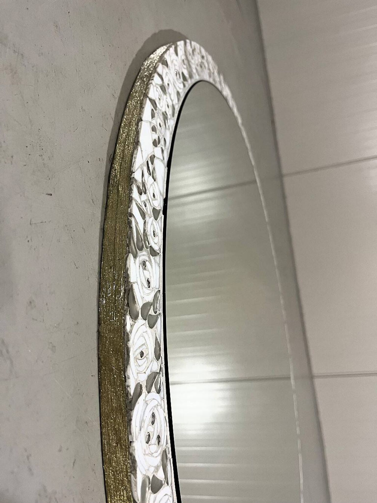 Berthold müller oerlinghausen large round mosaic mirror