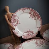 Set of 6 flat plates Red Dolphin 1920