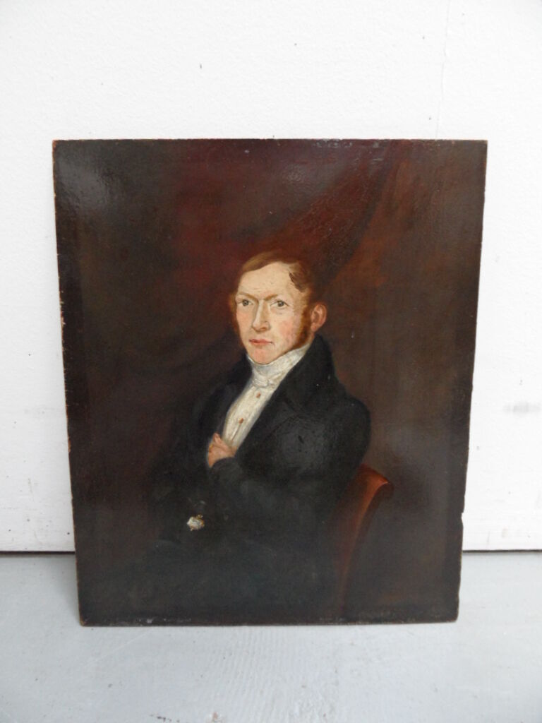 Portrait ancien sur panneau