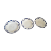 3 vintage hollow plates Moulin des Loups