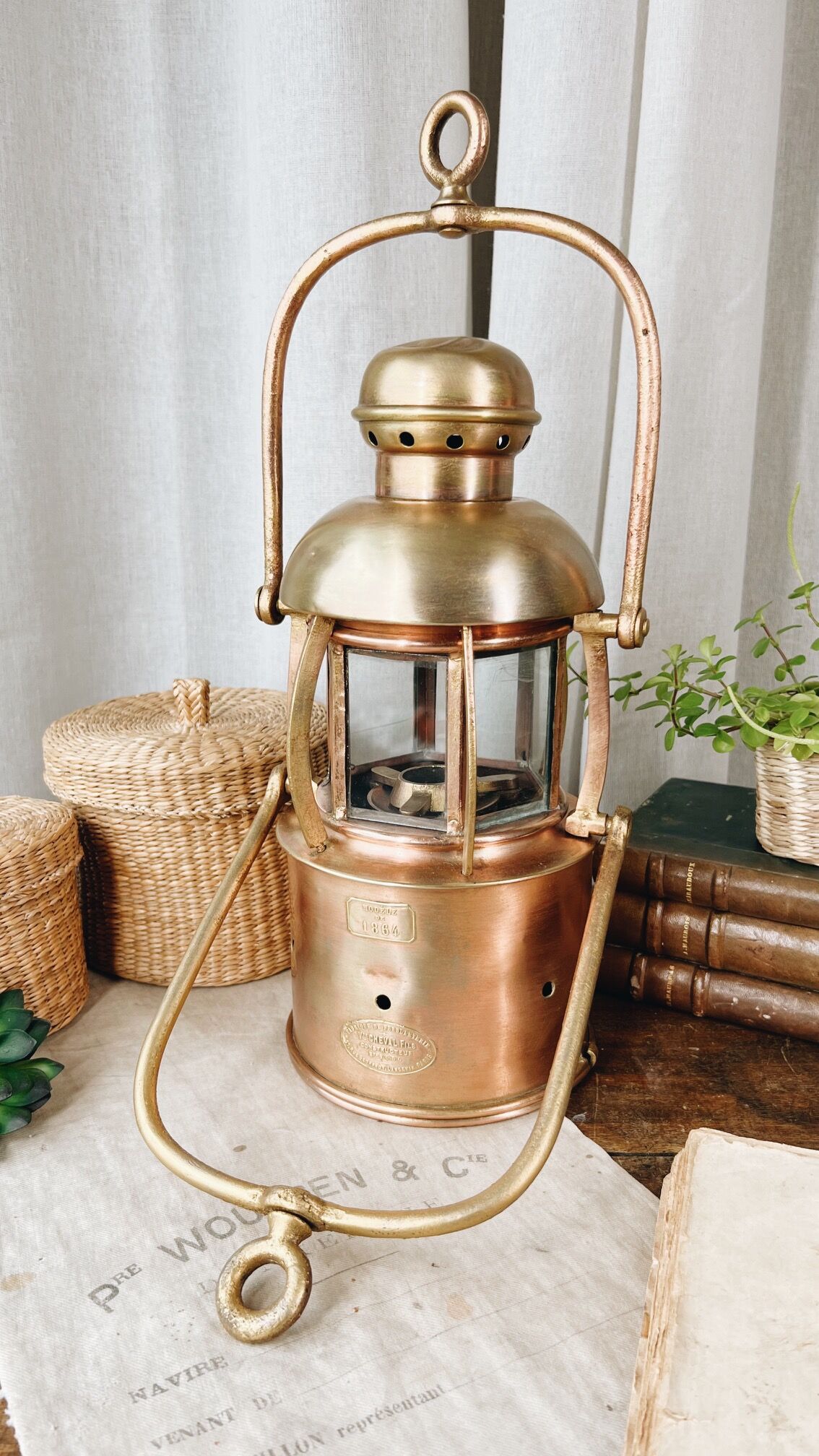 Old storm lamp from 1864