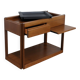 Angelo Mangiarotti for Molteni 4D Series solid wood Bar Cart 1970s