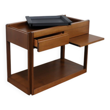 Angelo Mangiarotti pour Molteni Chariot de Bar en bois massif Série 4D années 1970