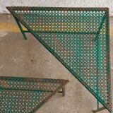 Triangular coffee table in perforated metal Mathieu Mategot