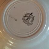 Series of six Orchies earthenware dessert plates model Simone