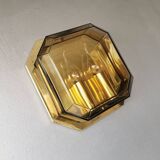 Set of 2 Glash-tte Limburg 1980s glass appliques