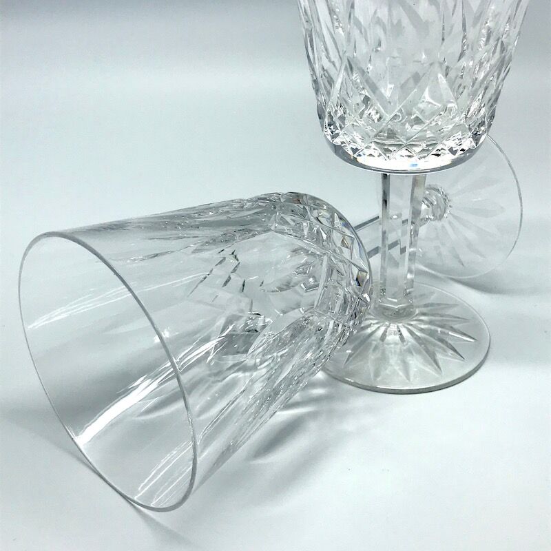 Cut crystal wine glasses