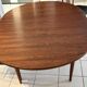 Round extendable table Rosewood Denmark vintage 1970