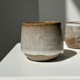 Meeting of three ceramic pieces: ice cup, small cup and small cup