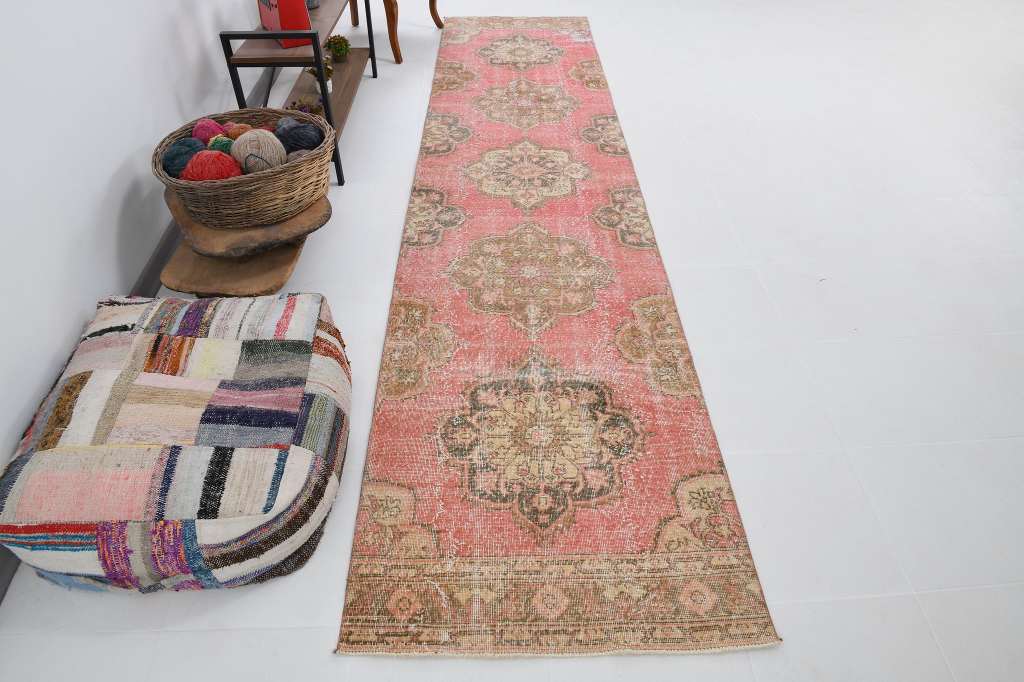 3x12 Türkish Vintage Runner Rug, 3x12 Vintage Runner, 402x91Cm FREE SHIPPING