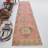 3x12 Türkish Vintage Runner Rug, 3x12 Vintage Runner, 402x91Cm FREE SHIPPING