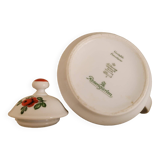 Small vintage coffee or teapot with orange flower pattern