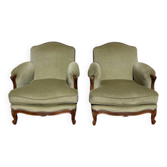 Pair of Louis XV Style Bergeres