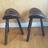 Pair of brutalist stools