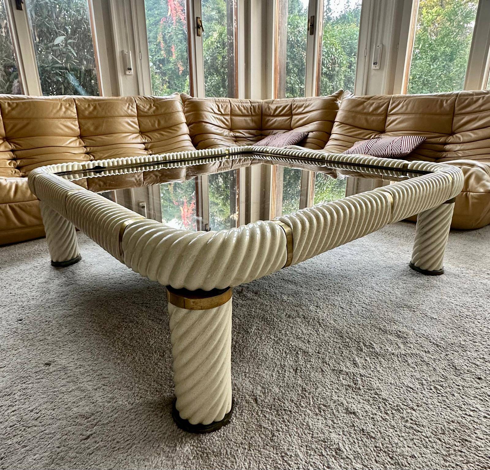 Tommaso Barbi coffee table ceramic 1970