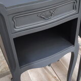 Pair of black bedsides