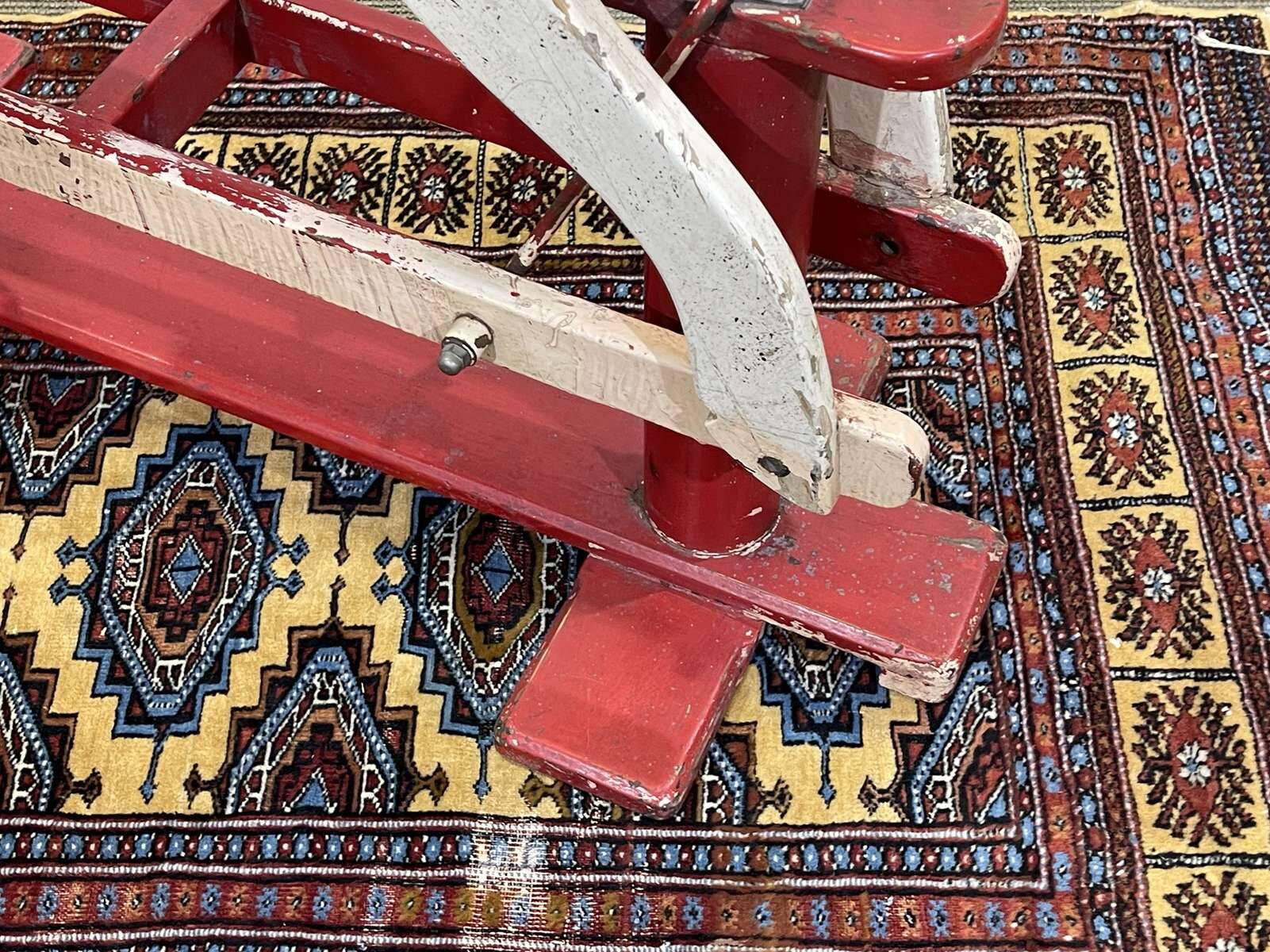 1950s wooden English rocking horse