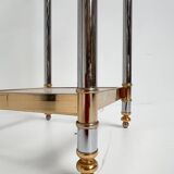 Paris silver and gold chrome side table, 1960s