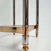 Paris silver and gold chrome side table, 1960s