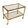 Bamboo-style brass wheelie table