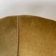 Mid century gold fringed velvet tub armchair