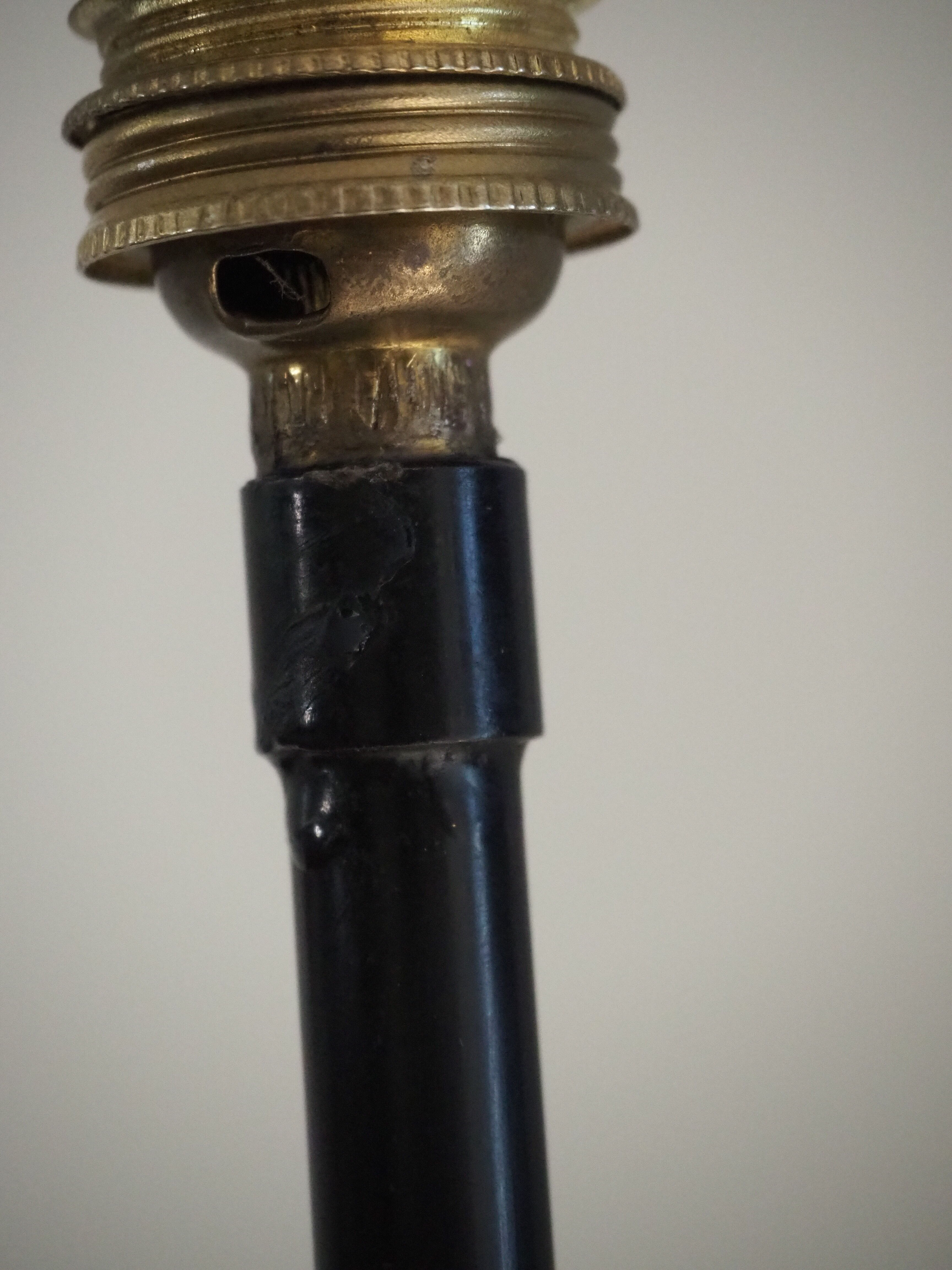 Metal tripod lamp of the 1950s