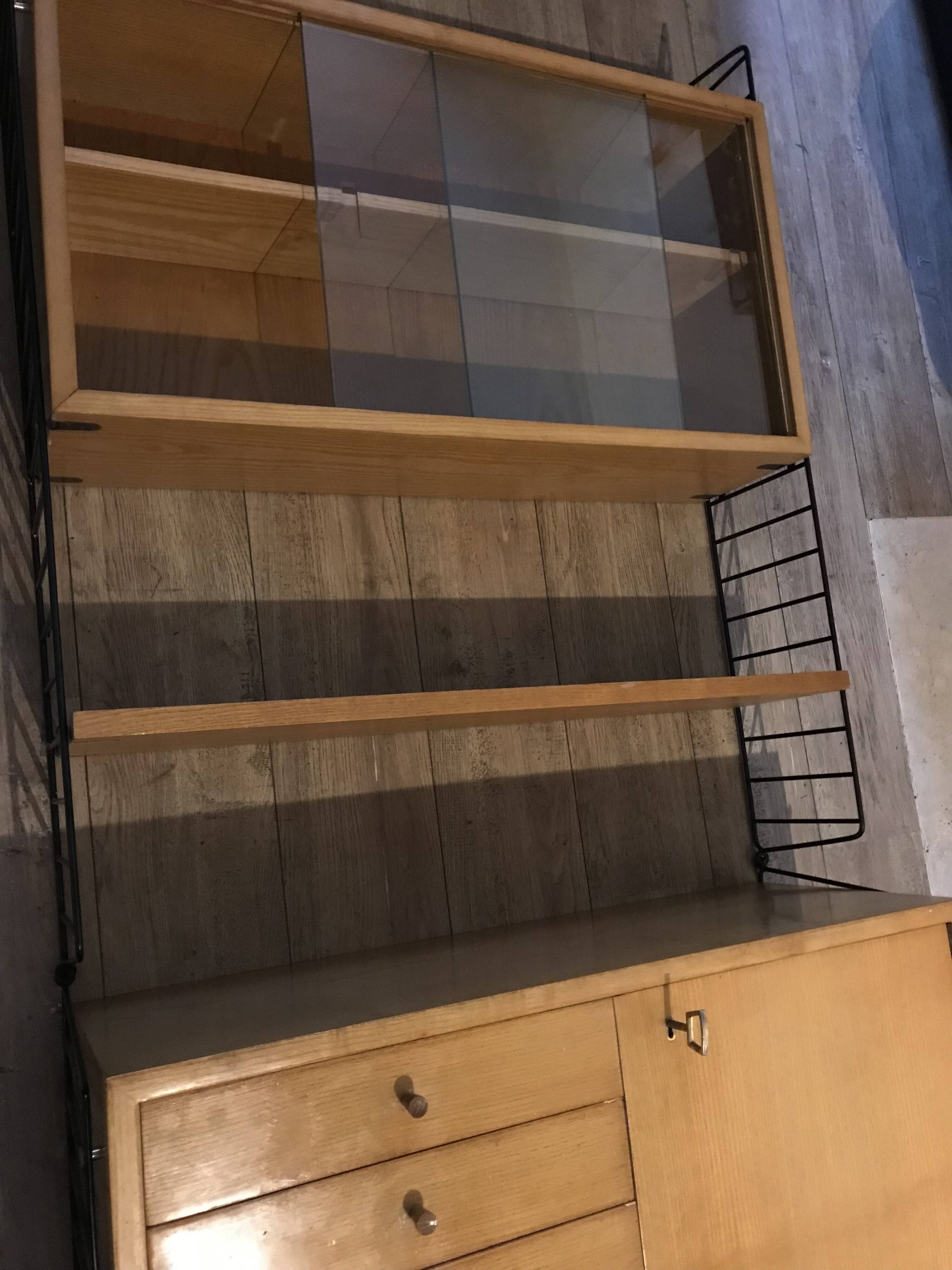 String wall unit, shelf unit and display case, Sweden 1960