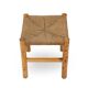 Rattan and woven straw stools, 1960s, set of 2
