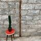 Tabouret formica triangular healing small red coffee table vintage tripod door plant