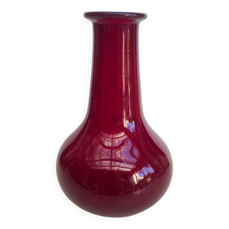 Antique mouth-blown glass vase