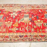 Hamadan vintage Oriental carpet 198 x 130 cm