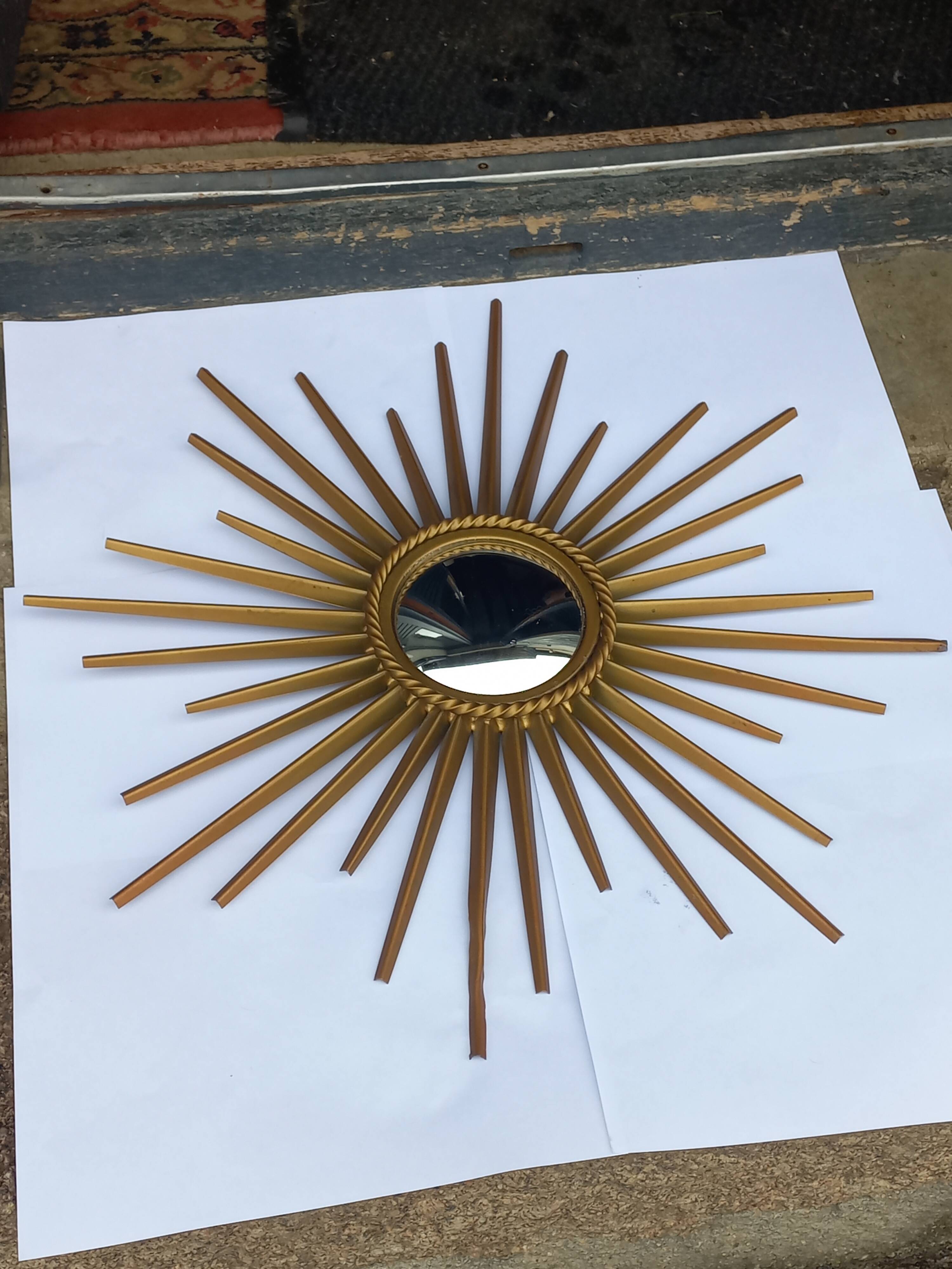 Miroir soleil sorcière bombé Chaty Vallauris