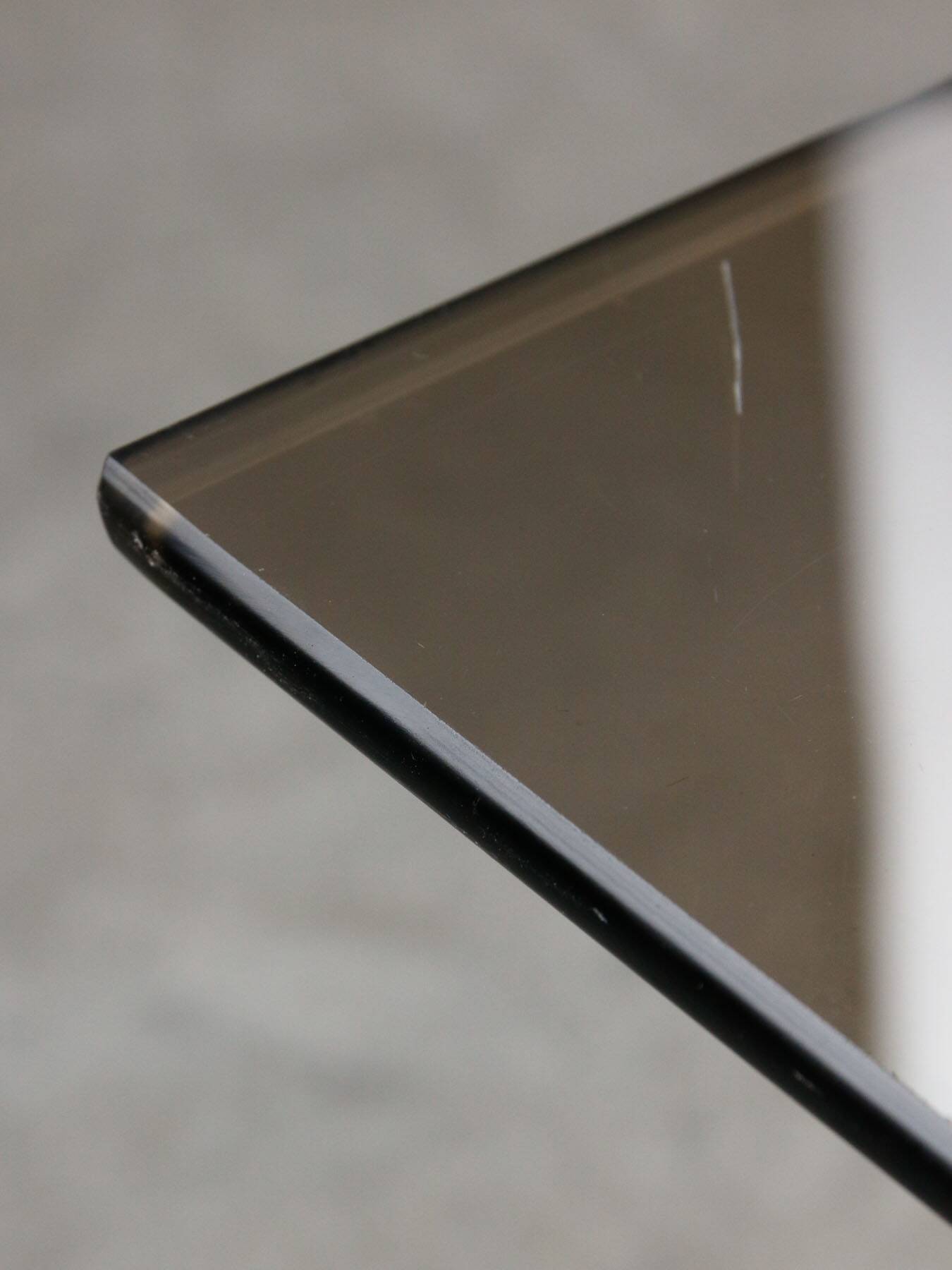 Italian Wooden & Smoked Glass Coffee Table, 60s