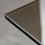 Italian Wooden & Smoked Glass Coffee Table, 60s